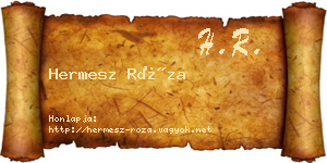 Hermesz Róza névjegykártya